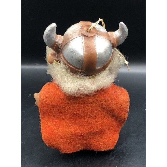 Vintage John Nissan Snaggletooth Blue Eyed Red Cape‎ Viking Troll 4” Unmarked - Picture 3 of 6
